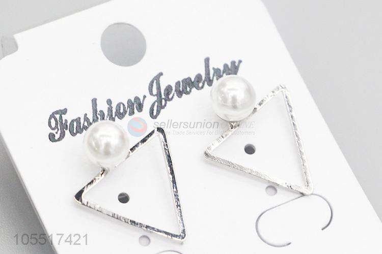 Bottom Price Triangles and Pearl Earrings for Women Girl Elegant Earrings