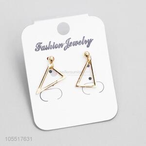 Popular Wholesale Fashion Jewelry Copper Plated Triangles Stud Earrings