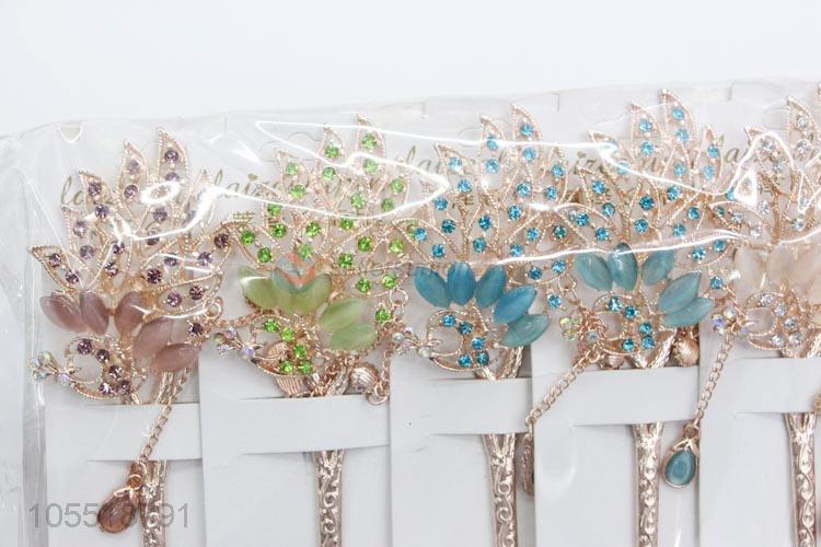 China Manufacturer Fashion Exquisite Crystal Flower Hairpin