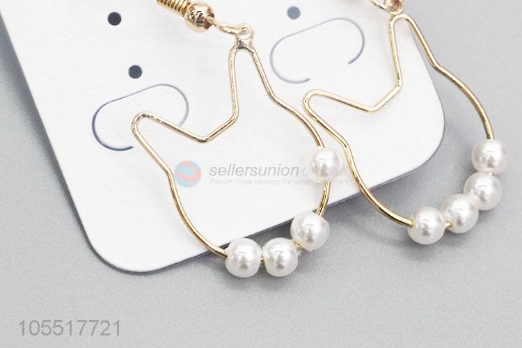 Recent Design Fashion Women Jewelry Stud Earrings with Pearl