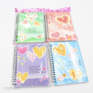 New Advertising Love Heart Priting Cover Students Spiral Notebook