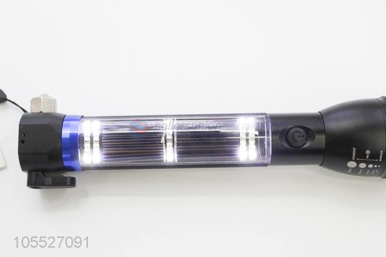 Popular promotional portable multifunctional solar powered led flashlight