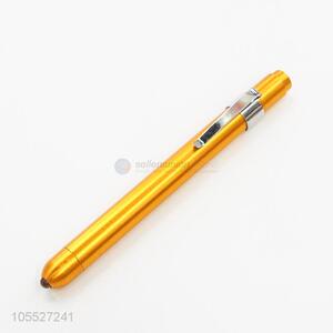 Cheap popular golden pen shape aluminum alloy flashlight