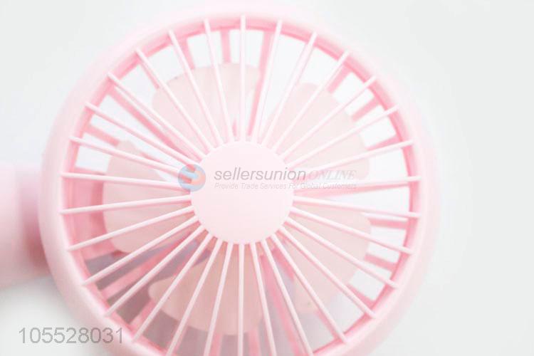 Factory Price Girl Pink Mini Hand-held Fan with USB Charging