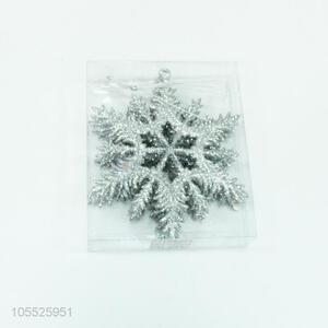 Good quality Christmas decor hanging silver glitter snowflake