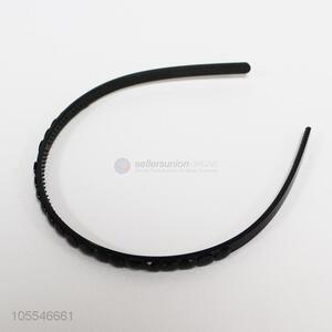 Good sale simple black women plastic headband with stones