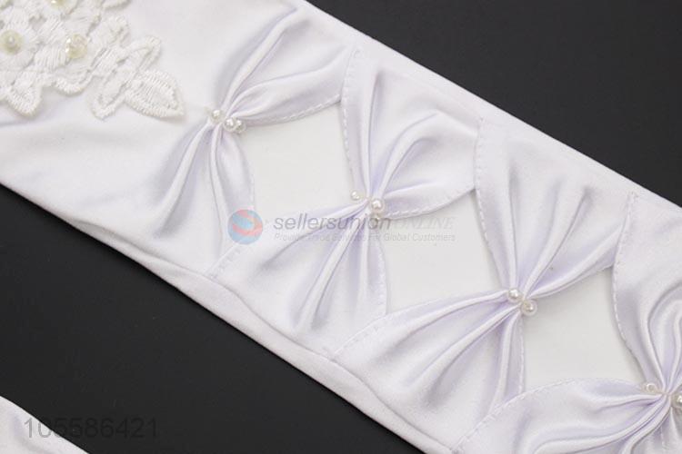 Low Price Luxury Wedding Bridal Satin Gloves