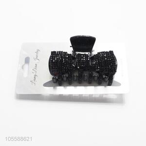 China Wholesale Resin Women Hair Clip with Black Diamond