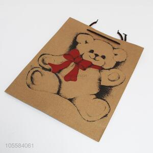 Hot selling cute bear printed paper gift bag