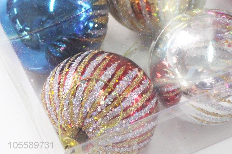 Custom Plastic Christmas Ball Colorful Christmas Tree Ornament