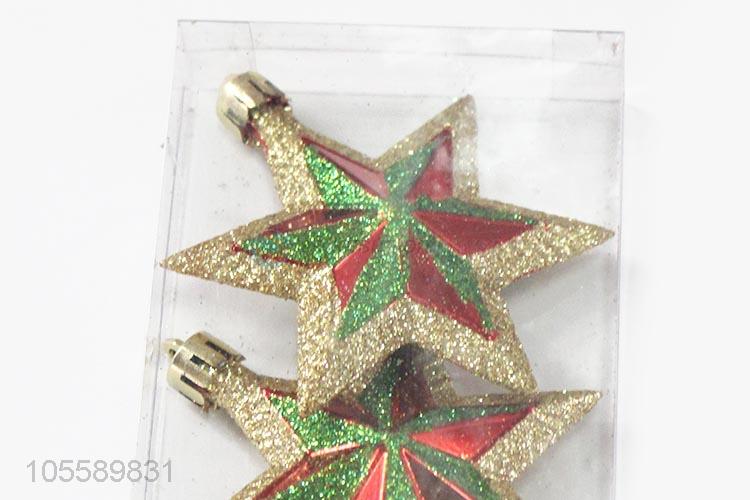 Hot Selling 5 Pieces Christmas Tree Decorative Star Christmas Ornament