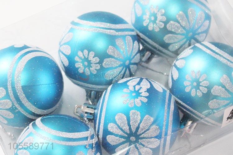 High Quality Plastic Christmas Decoration 6 Pieces Christmas Ball