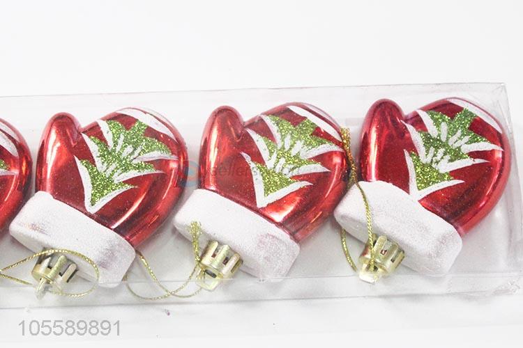 Lovely Design 6 Pieces Christmas Gloves Plastic Christmas Ornament