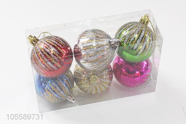 Custom Plastic Christmas Ball Colorful Christmas Tree Ornament