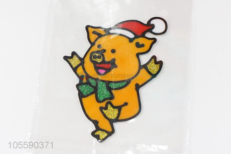 High Quality Cute Pig Christmas Decorative Jelly Sticker