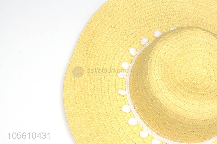 Excellent quality women beach cap summer sun straw hat