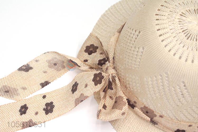 Recent design women beach cap summer sun straw hat