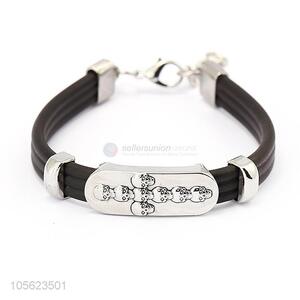 High Quality Retro Punk Bracelet PU Leather Wristband