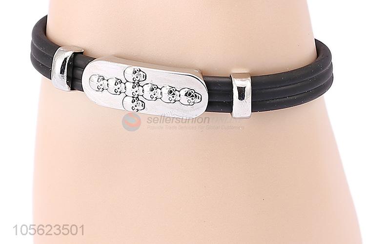 High Quality Retro Punk Bracelet PU Leather Wristband