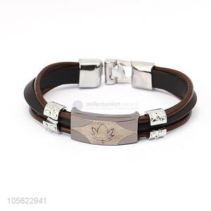 Good Quality PU Leather Retro Punk Bracelet Fashion Accessories