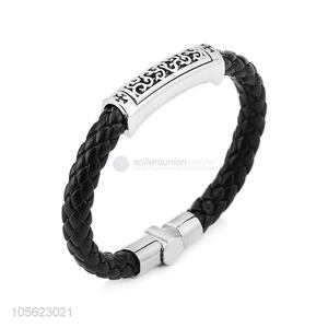 Simple Style Retro Punk Bracelet PU Leather Wristband