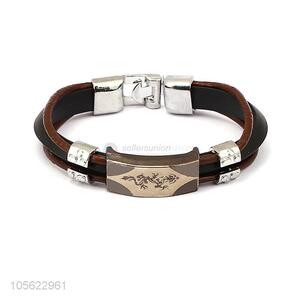 High Quality Fashion Retro Punk Bracelet PU Leather Bracelet