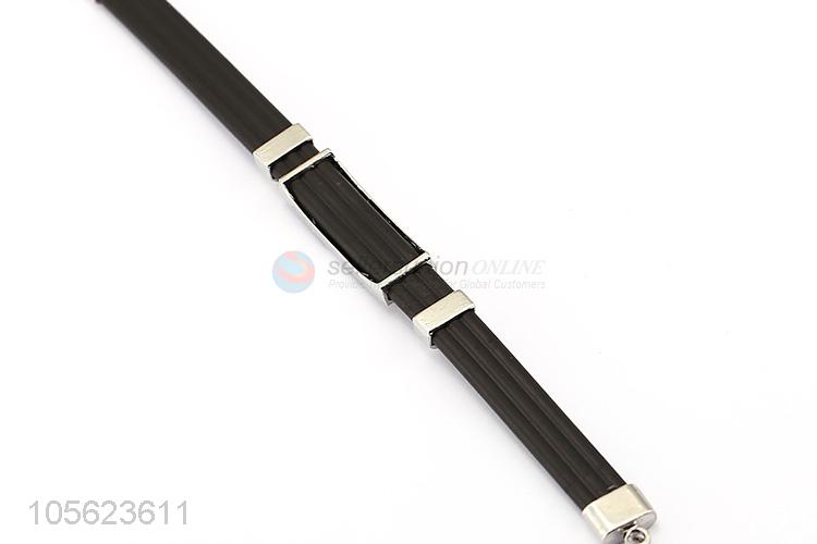 Custom Alloy Retro Punk Bracelet PU Leather Bangle