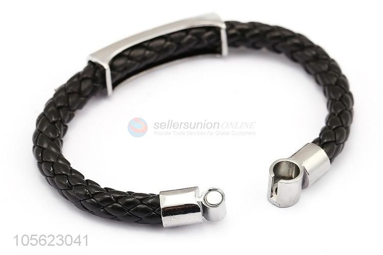 Custom PU Leather Retro Punk Bracelet Fashion Wristband Accessories