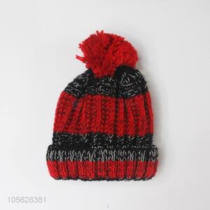 Fashion Design Knitted Pom Pom Hat Ladies Warm Cap