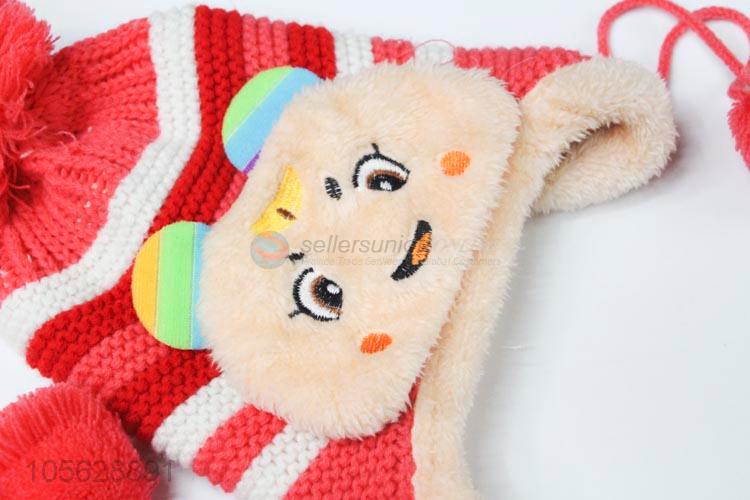 Popular Kids Winter Warm Hat Knitted Earmuffs Hat