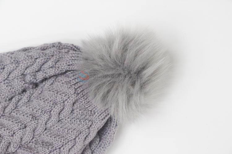 Wholesale Comfortable Ladies Winter Knitted Hat Beanie Cap