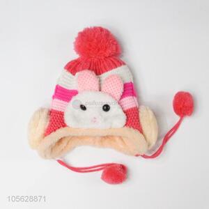 Cute Design Knitted Earmuffs Hat Kids Winter Warm Hat