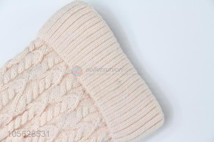 Custom Acrylic Knitted Cap Ladies Winter Warm Hat