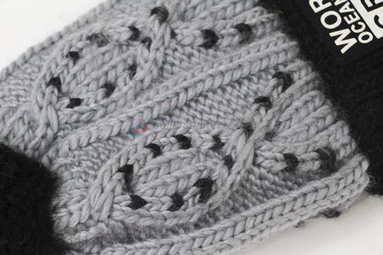 Popular Ladies Knitted Caps Winter Warm Pompon Beanies Cap