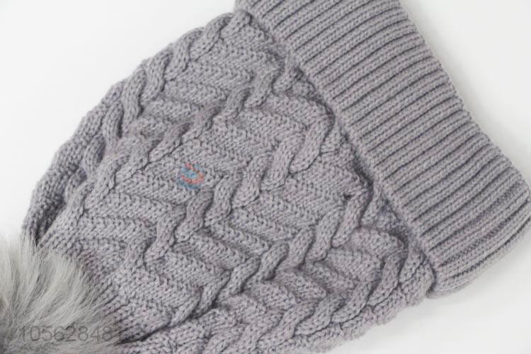 Wholesale Comfortable Ladies Winter Knitted Hat Beanie Cap