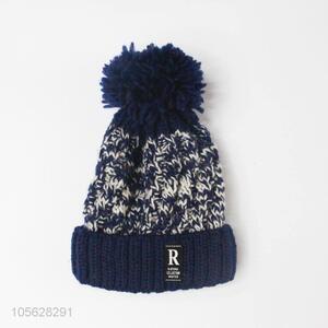 Custom Fashion Ladies Winter Warm Hat Knitted Beanie Cap