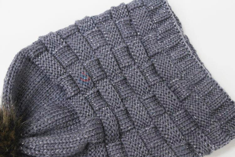 High Quality Knitted Beanies Cap Ladies Warm Hat