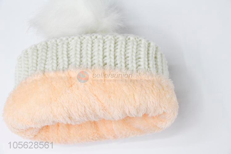 Good Quality Ladies Pompon Beanies Cap Winter Hat