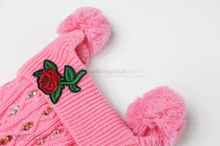 Best Selling Pink Winter Earmuffs Hat For Kids