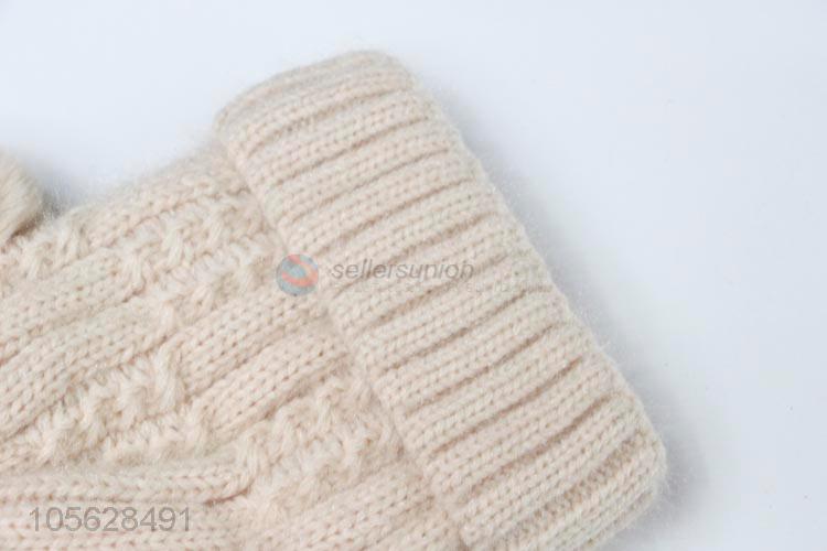 Cute Design Women'S Knitted Hat Warm Beanie Cap