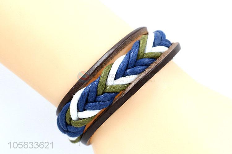 Bottom price mens retro handmade bracelets hand braided bracelet