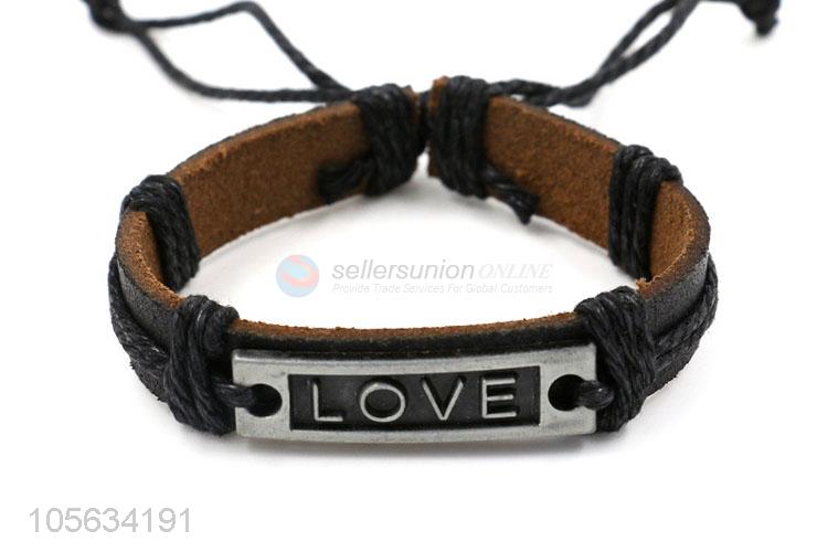 Super quality mens retro handmade bracelets hand braided bracelet