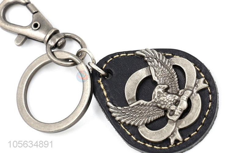 OEM factory vintage eagle alloy key chain matte key ring for men