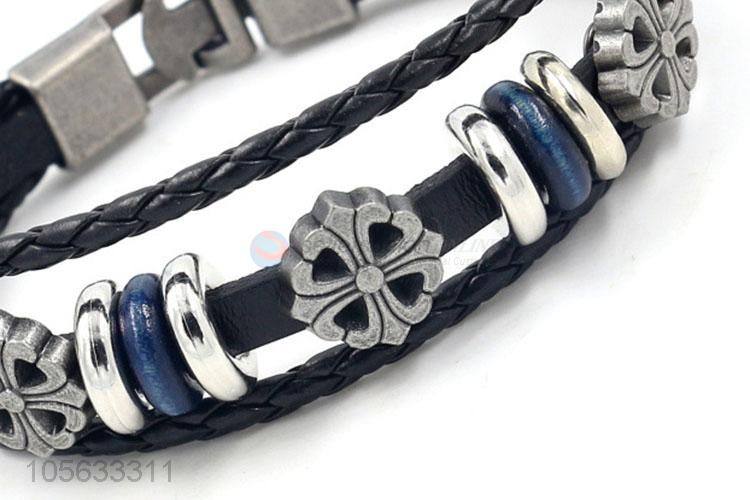 Superior quality mens favor handmade retro braided rope bracelet