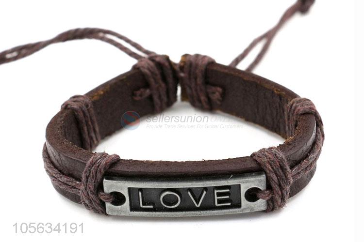 Super quality mens retro handmade bracelets hand braided bracelet