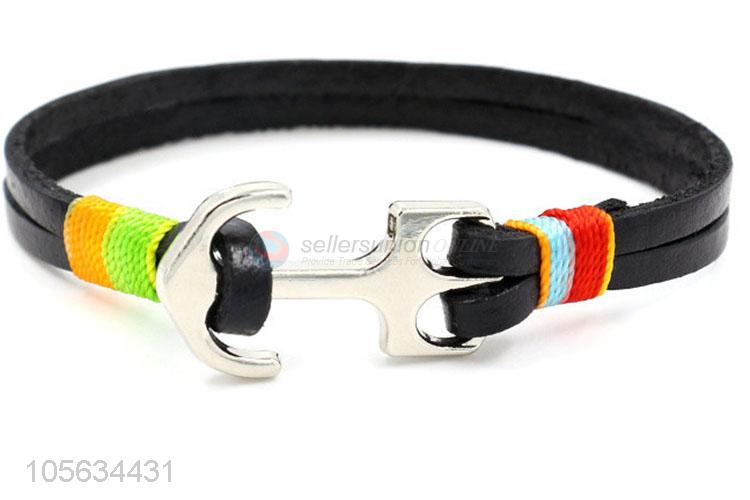 Top selling mens favor handmade retro braided leather bracelet