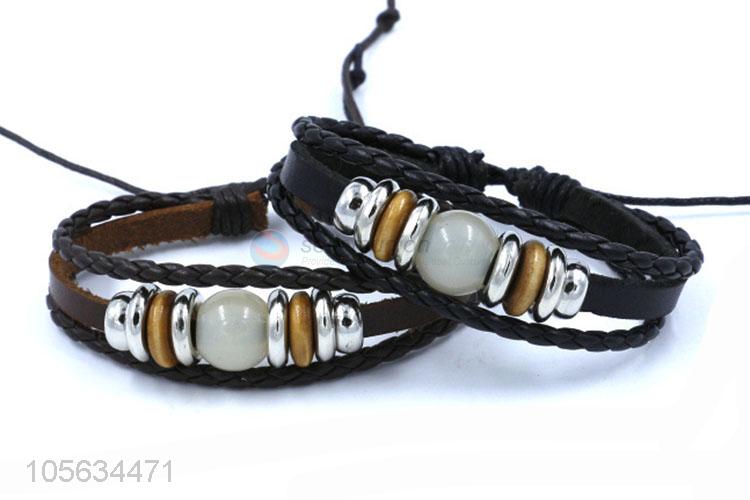 High quality mens retro handmade bracelets hand braided bracelet