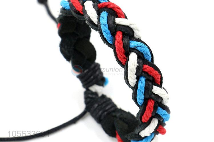 Manufacturer custom mens retro handmade bracelets hand braided bracelet