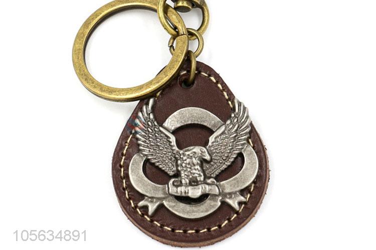 OEM factory vintage eagle alloy key chain matte key ring for men