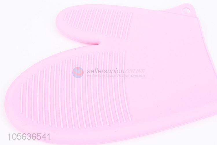 Latest 83g Heat Resistant BBQ Grill Oven Mitt Gloves Candy Color Silicone Gloves